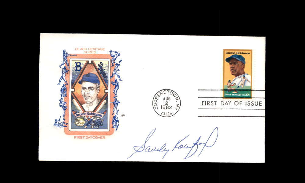 Sandy Koufax JSA Coa Signed 1982 First Day Cover Cache FDC Autograph