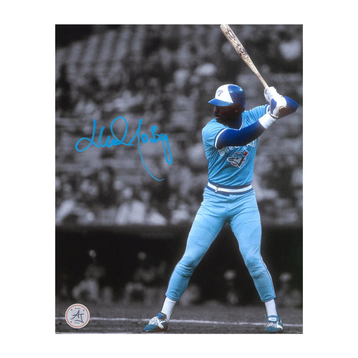 Lloyd Moseby Autographed Toronto Blue Jays Isolated Batting 8x10 Photo