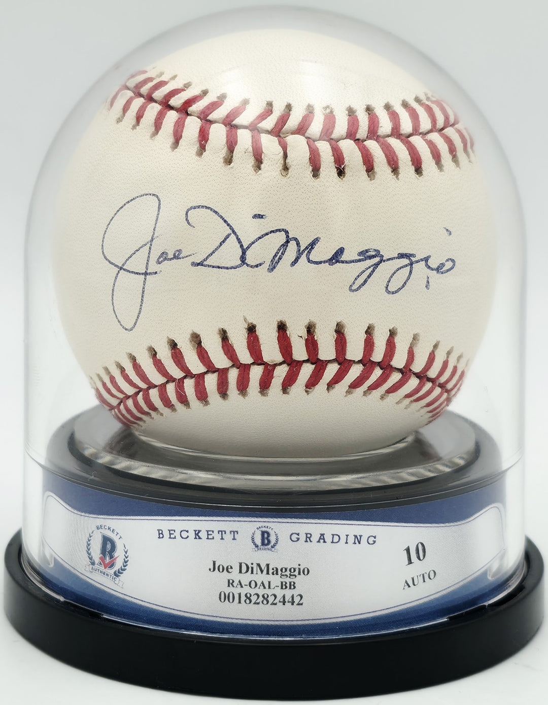 Joe Dimaggio Signed AL Baseball New York Yankees Auto GM 10 Beckett #18282442