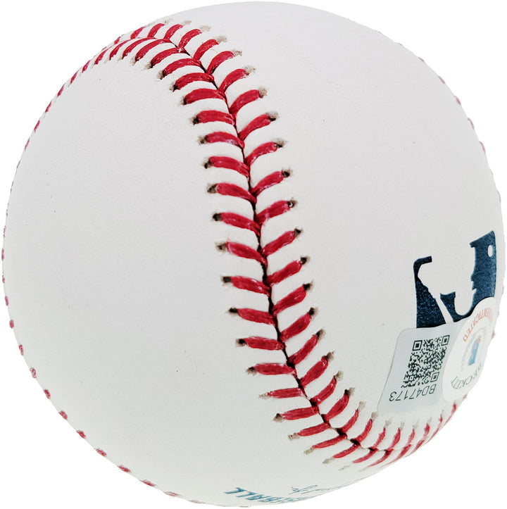 Nolan Ryan Signed Official MLB Baseball Texas Rangers "69 WS Champs" Beckett BAS