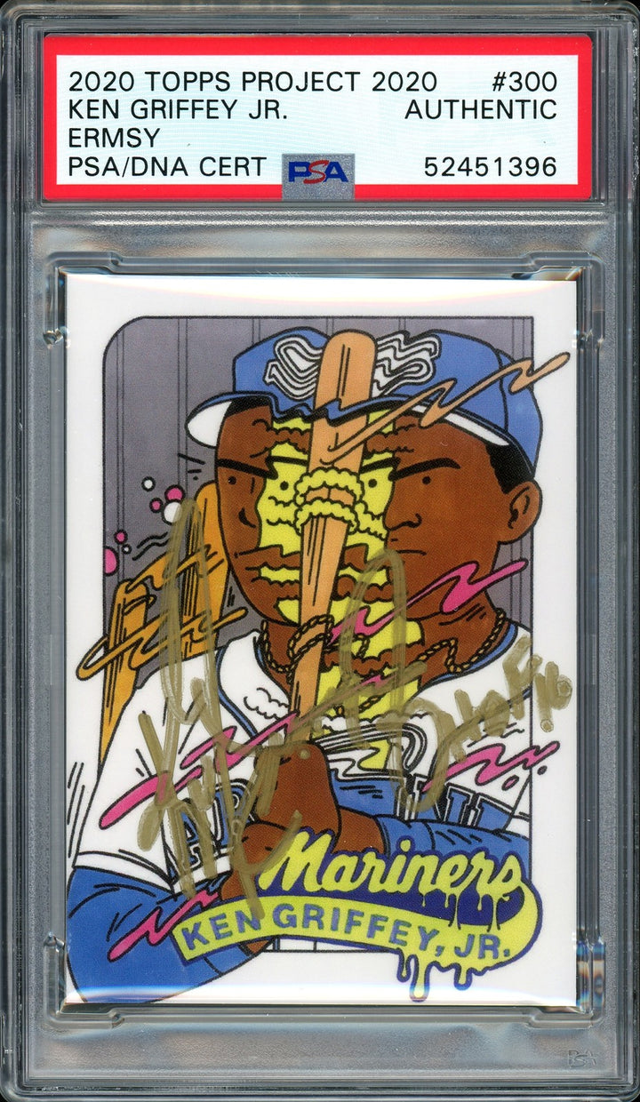Ken Griffey Jr. Signed Topps Project 2020 Ermsy Card 300 HOF 16 #1/1 PSA/DNA