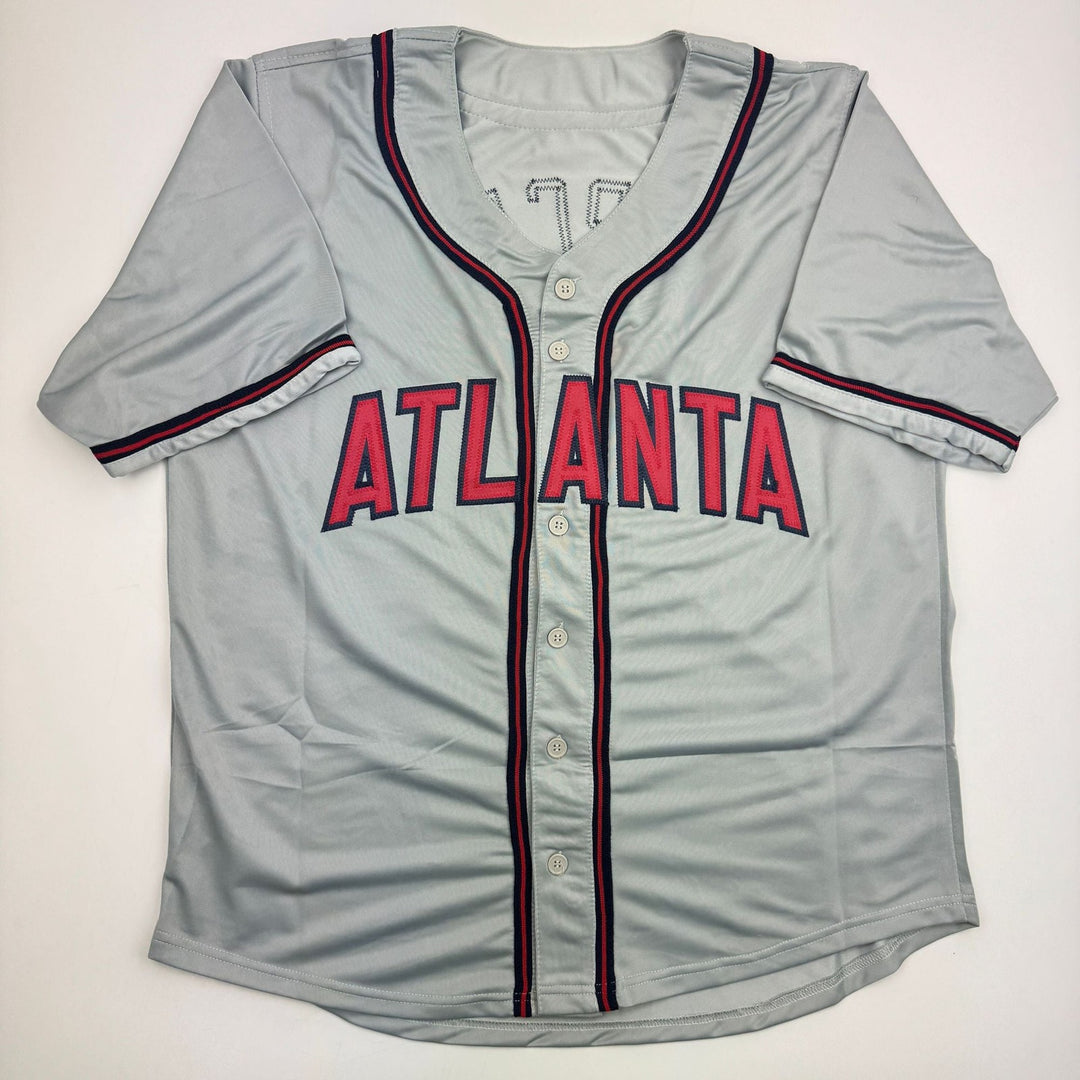 Autographed/Signed Rafael Furcal Atlanta Grey Baseball Jersey JSA COA