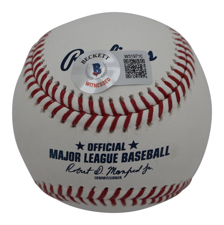 David Cone & Joe Girardi Signed New York Yankees OML Baseball PG BAS 39579
