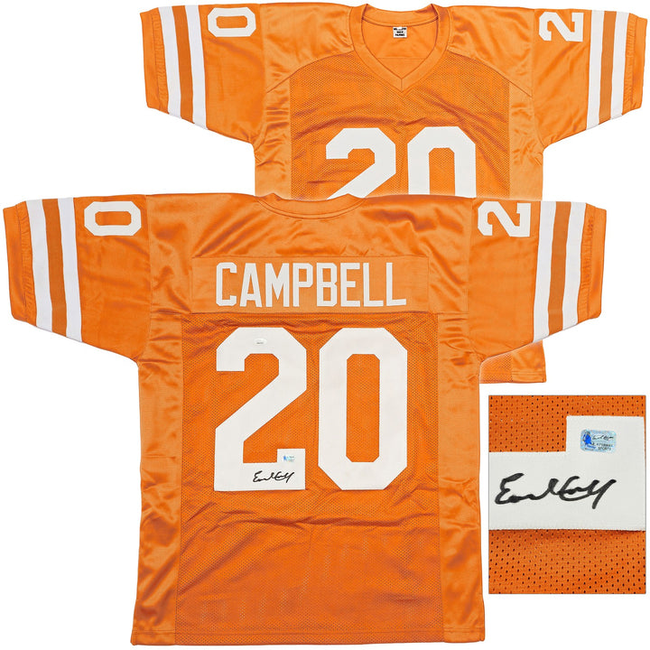 Texas Longhorns Earl Campbell Autographed Signed Orange Jersey JSA