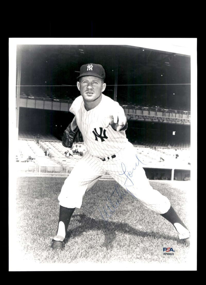 Whitey Ford PSA DNA Coa Signed 8x10 Photo Autographed Yankees