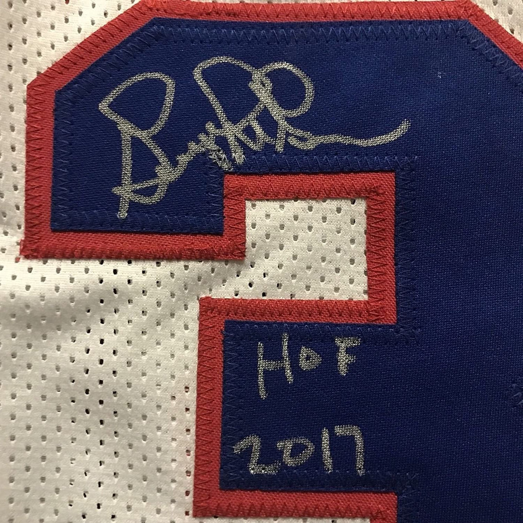 FRAMED Signed GEORGE MCGINNIS 35x39 Philly White Jersey JSA COA AUto