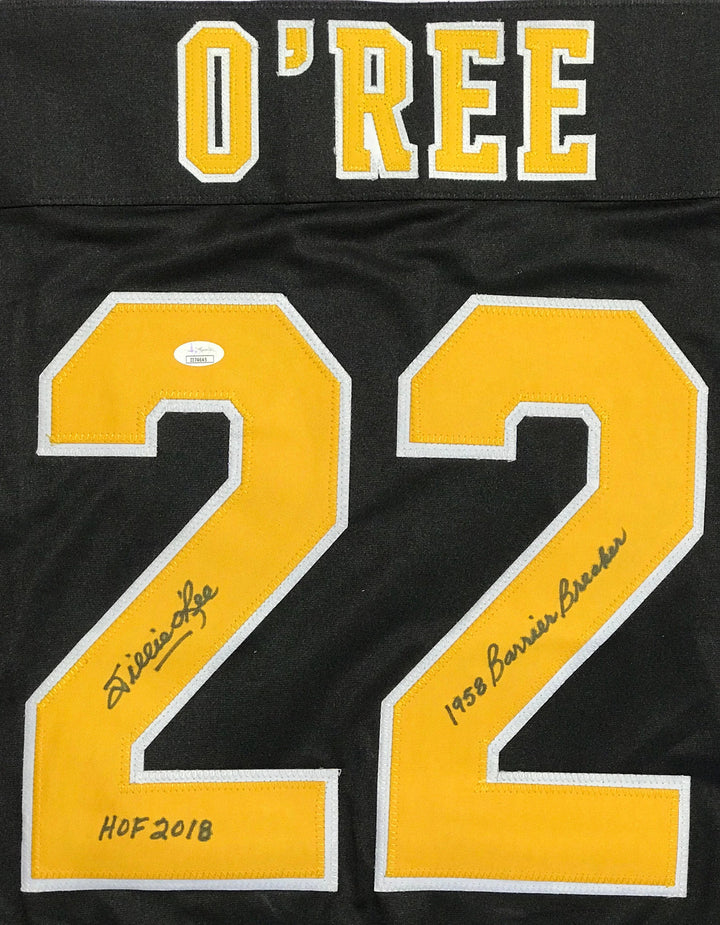 Willie O'Ree "HOF 2018 Barrier Breaker 58" Autographed Boston Bruins Jersey (JSA