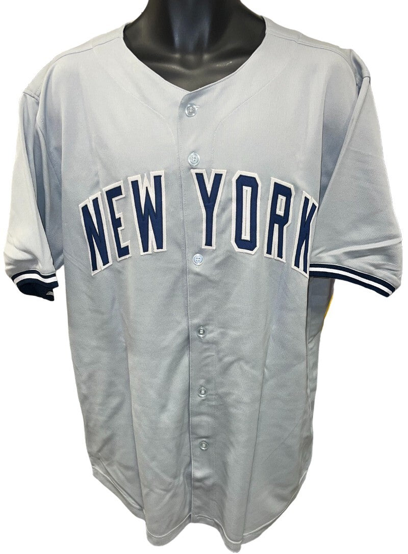 Dave/David Justice signed Gray TB Stitched Baseball Jersey 2000 WS Champs - MAB
