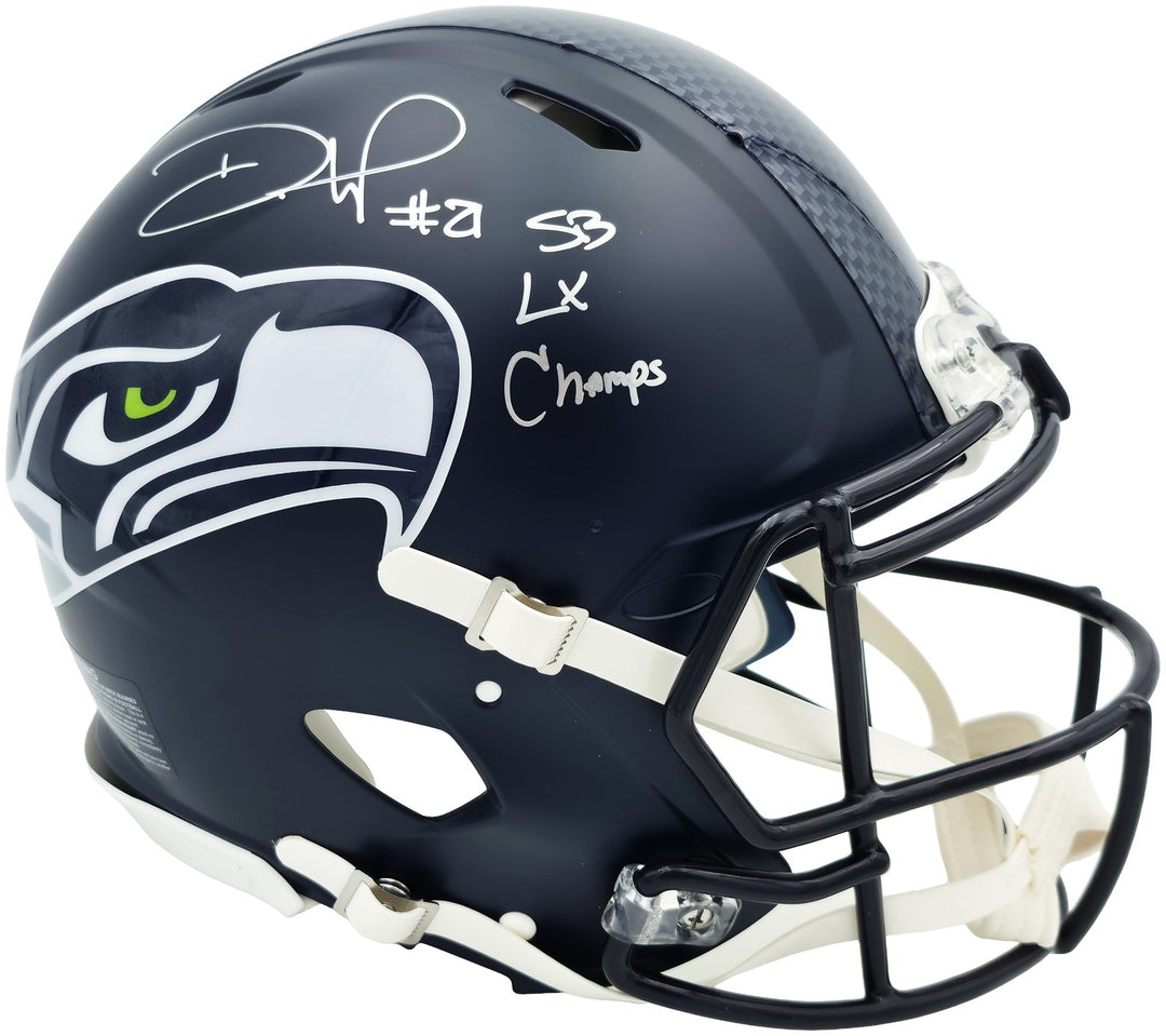 Devon Witherspoon Signed Seahawks SB LX Champs Full Size Authentic Helmet BAS