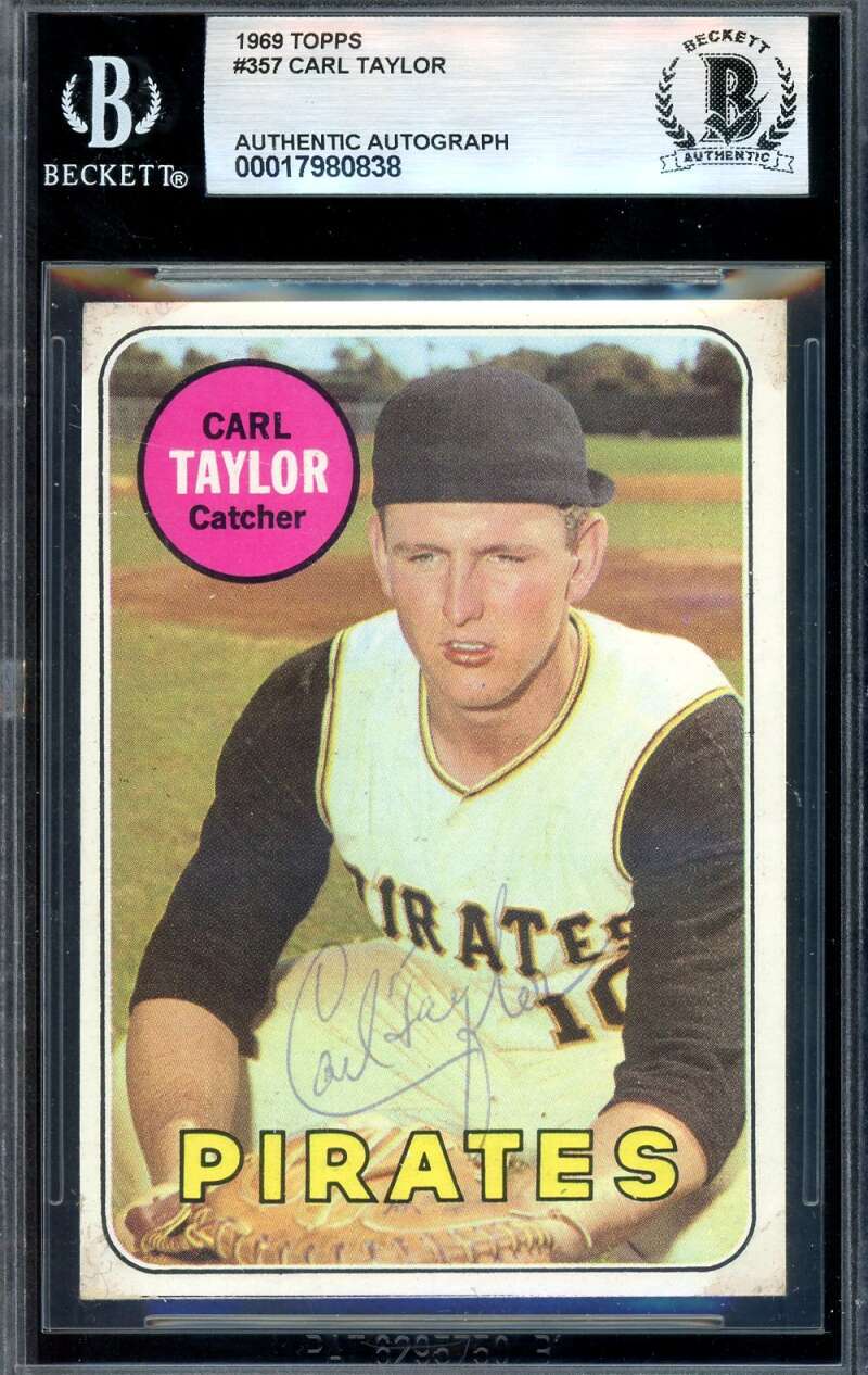 Carl Taylor Beckett BAS Signed 1969 Topps Rookie Autograph