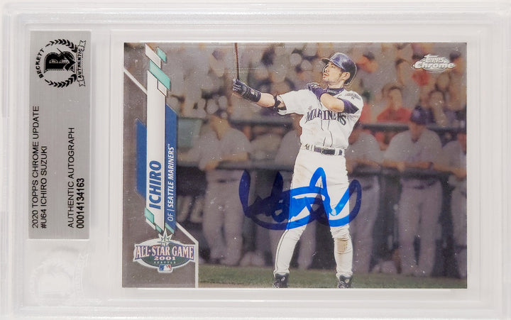 Ichiro Suzuki Signed 2020 Topps Chrome Update RC U-64 2001 All Star Game Beckett