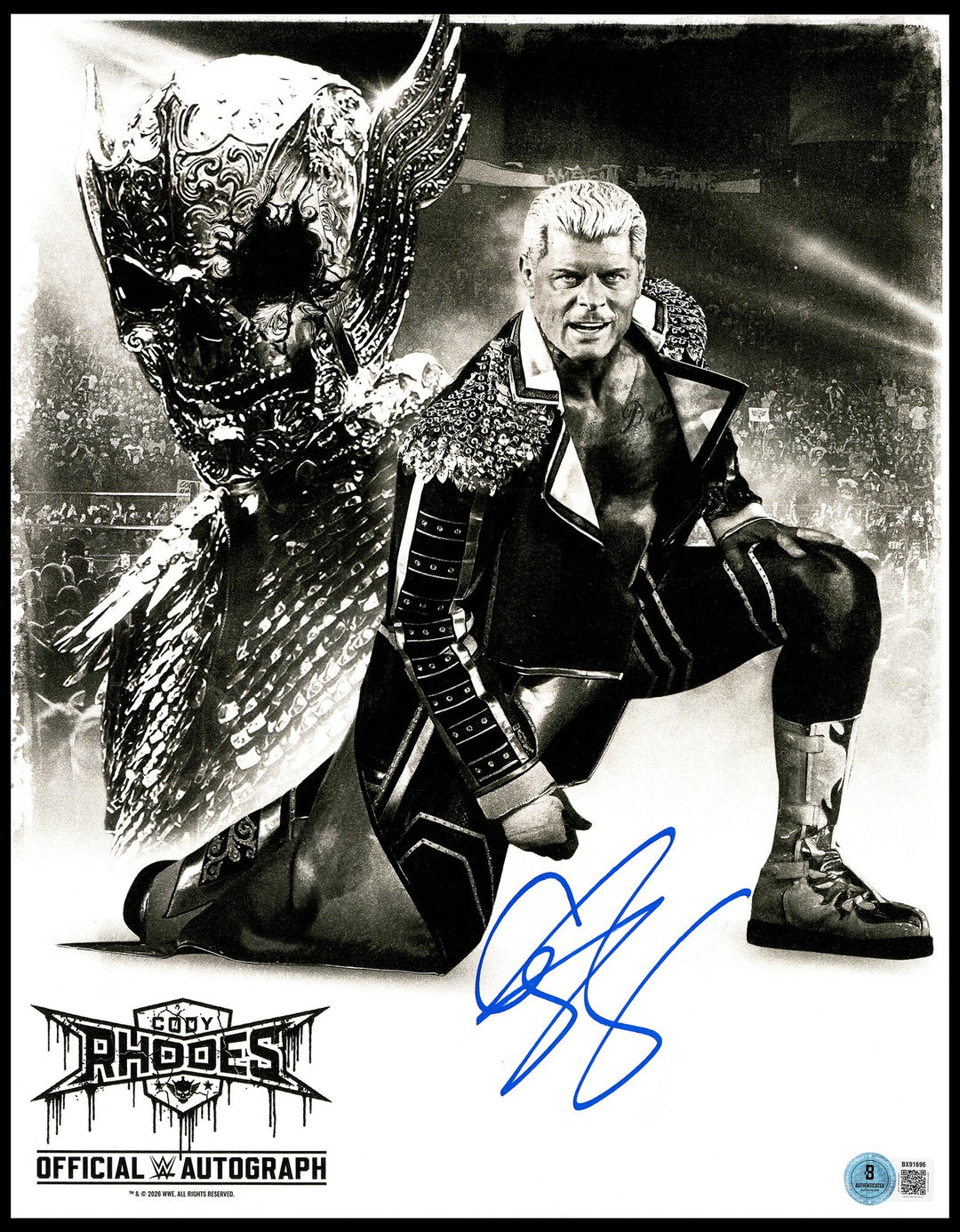 Cody Rhodes Signed 11x14 Photo WWE Beckett BAS QR
