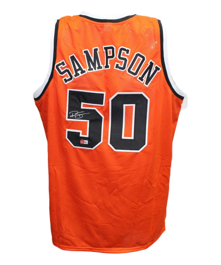 Ralph Sampson Autographed/Signed College Style Orange Jersey Beckett 41167