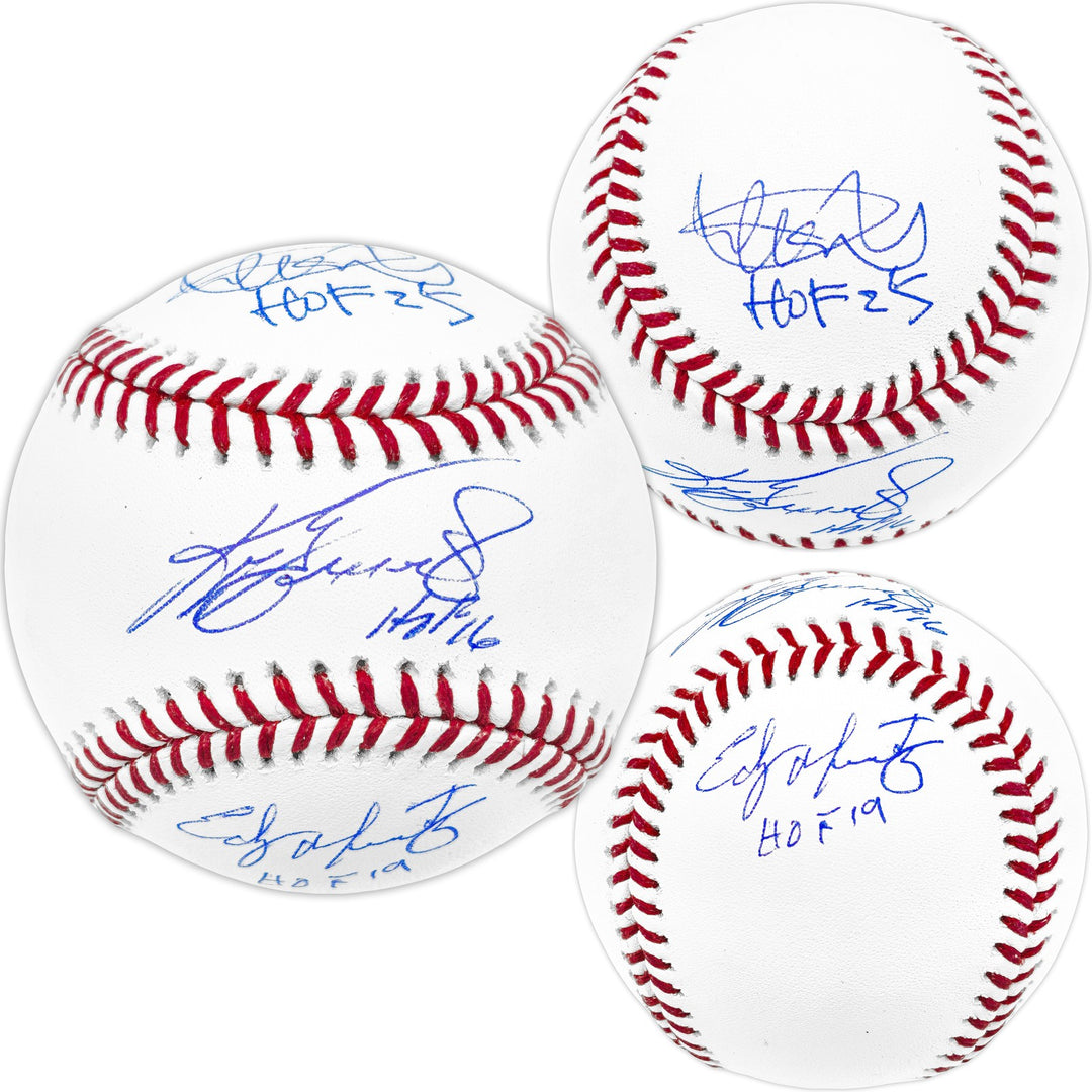 Ichiro Suzuki Ken Griffey Jr Edgar Martinez Auto Baseball Mariners "HOF" Beckett
