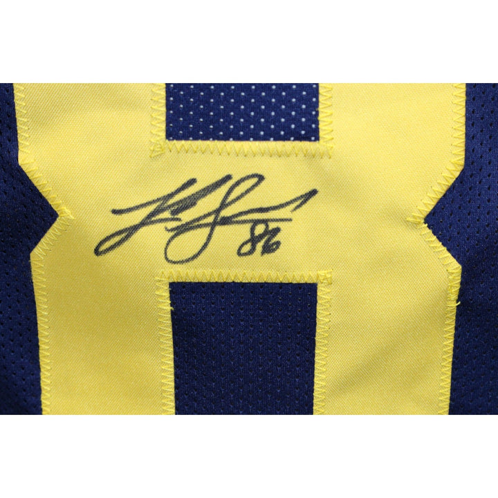 Luke Schoonmaker Autographed College Style Blue Jersey Beckett 42732