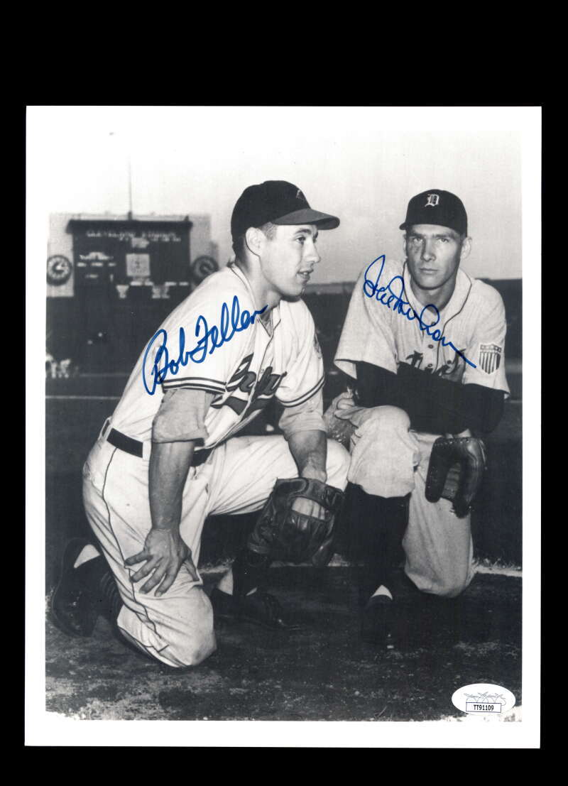 Bob Feller Hal Newhouser JSA Cert Signed  8x10 Photo Autograph