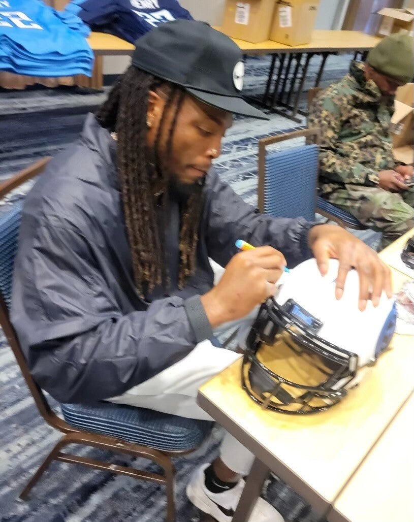 Derrick Henry signed Tennessee Titans Lunar Eclipse Speed FS Rep Helmet #22-BAS