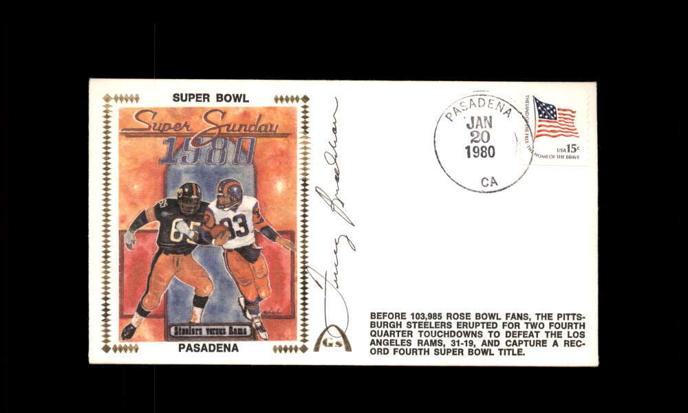 Terry Bradshaw JSA Signed 1980 First Day Cover Cache FDC Super Bowl Auto