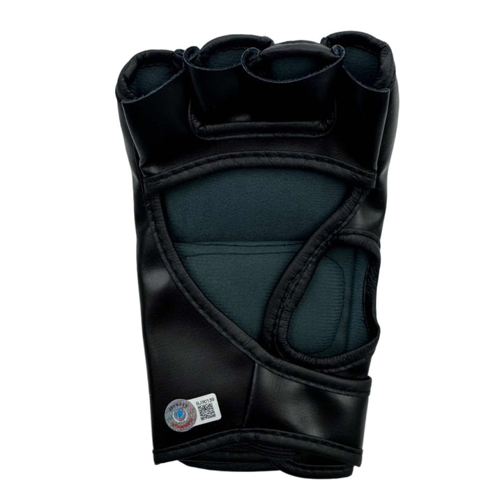 Autographed/Signed Gilbert Burns UFC MMA Black Fighting Glove Beckett COA