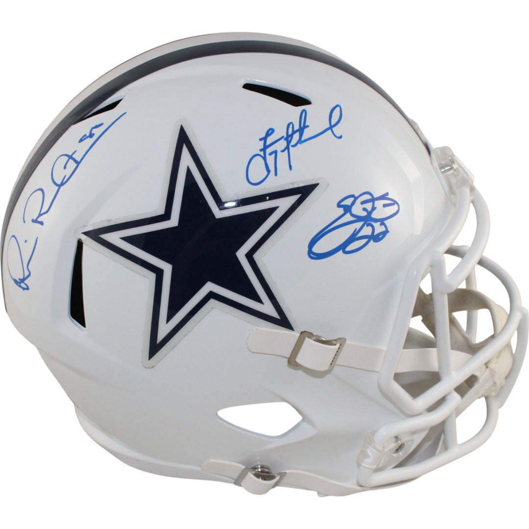 Dallas Cowboys Autographed F/S 22 Alt Helmet Aikman Emmitt Irvin Beckett 50313