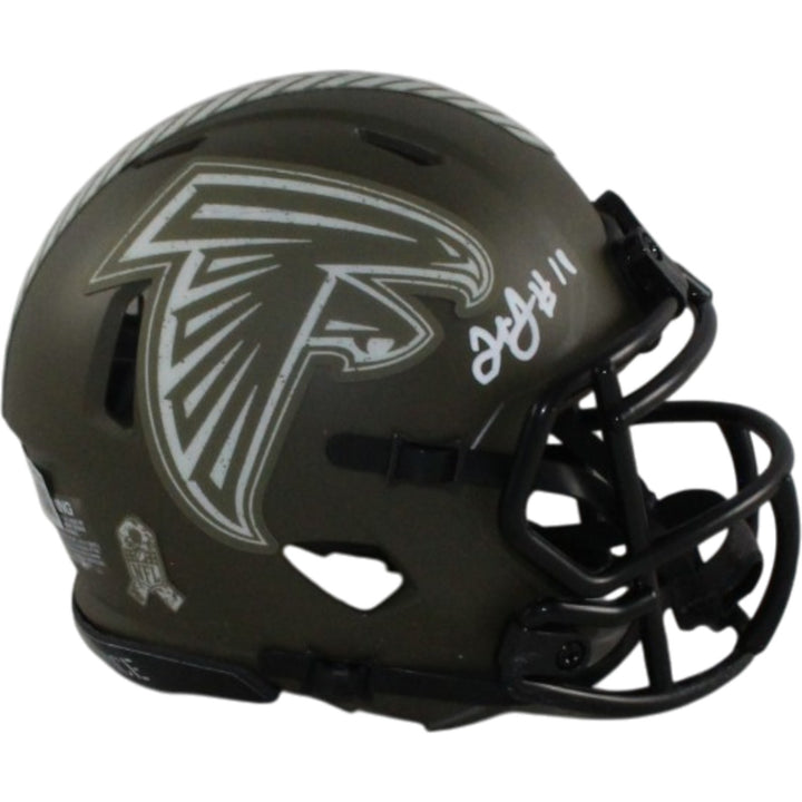 Julio Jones Autographed Atlanta Falcons 22 STS Mini Helmet Beckett Witness 56451