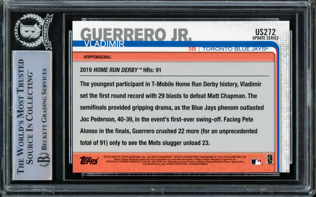Vladimir Guerrero Jr. Signed 2019 Topps Update RC US272 Blue Jays Beckett