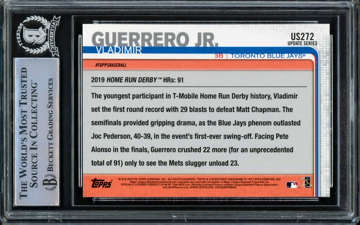 Vladimir Guerrero Jr. Signed 2019 Topps Update RC US272 Blue Jays Beckett