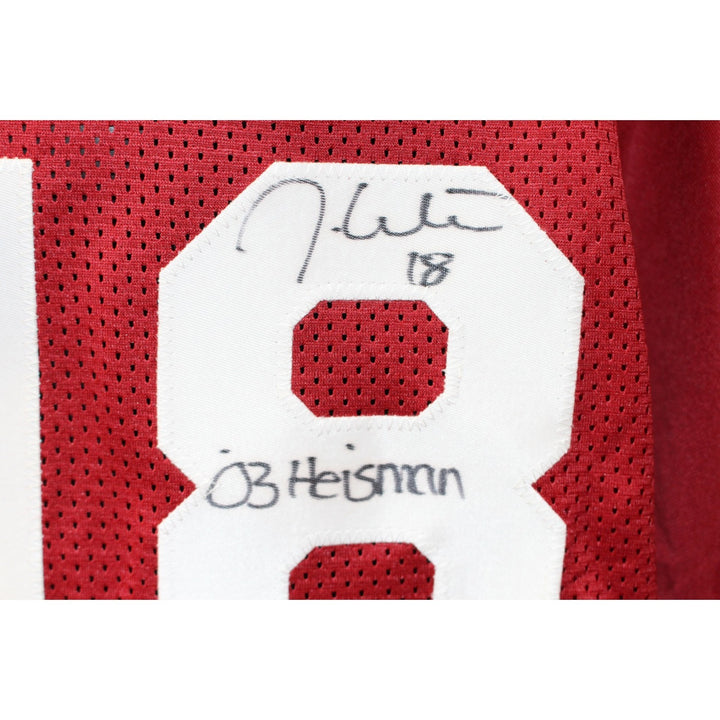 Bradford White Sims Owens Signed College Style Heisman XL Jersey Beckett 55444