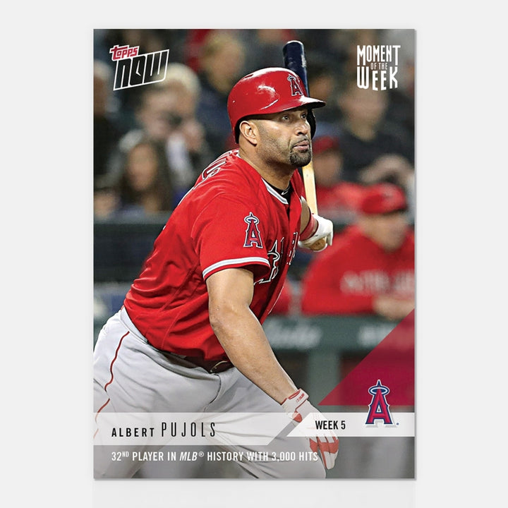 2018 ALBERT PUJOLS 32nd MLB PLAYER 3000 HITS TOPPS NOW MOMENT OF THE WEEK #MOW-5