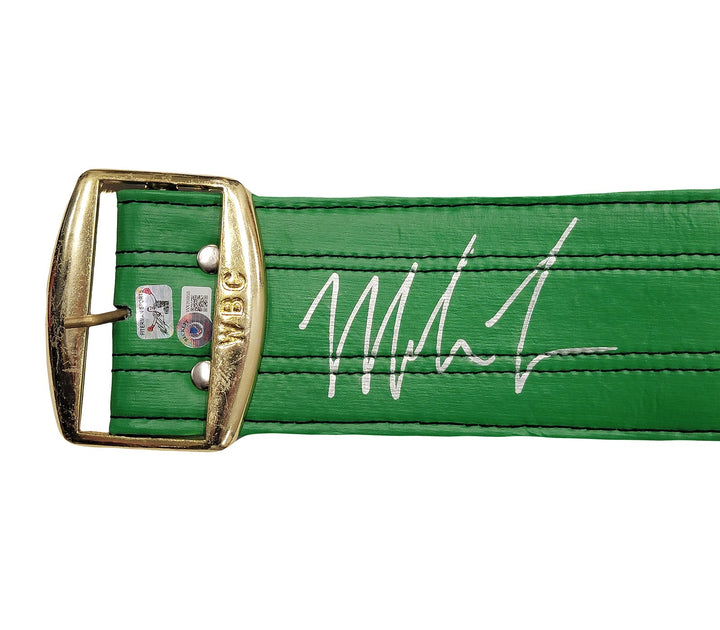Mike Tyson Autographed Signed Green WBC World Championship Belt Beckett Wit