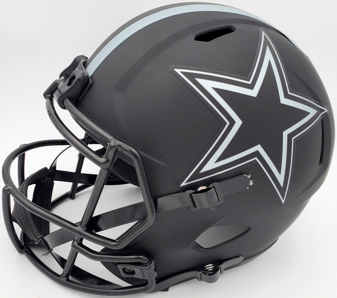 Tony Dorsett Signed Eclipse Black Cowboys Full Size Speed Replica Helmet Beckett