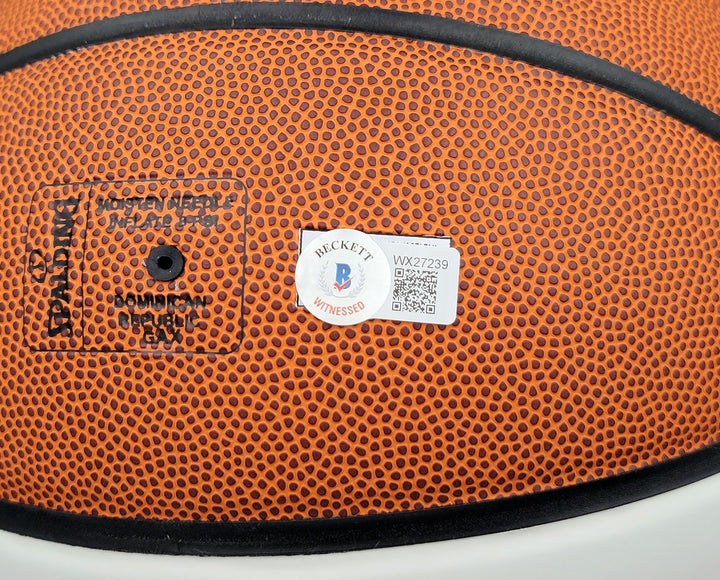 Gary Payton Auto Official Spalding White Basketball Supersonics The Glove Becket