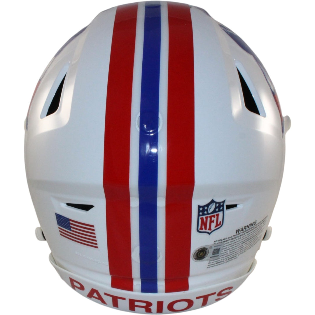 AJ Brown Signed New England Patriots SpeedFlex 82-89 TB Helmet Beckett WIT 57983