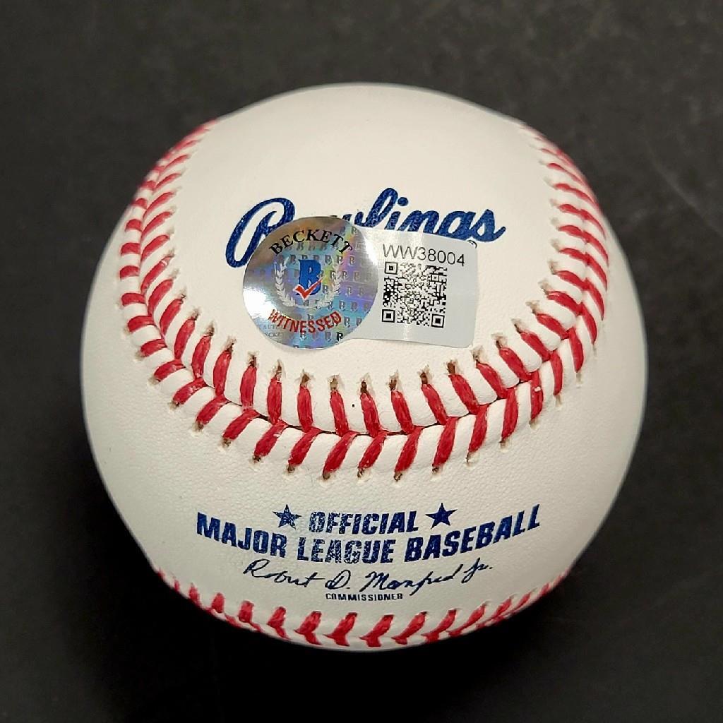 Taylor Ward autograph signed MLB Baseball Orioles Angels ~ BAS Beckett Witness