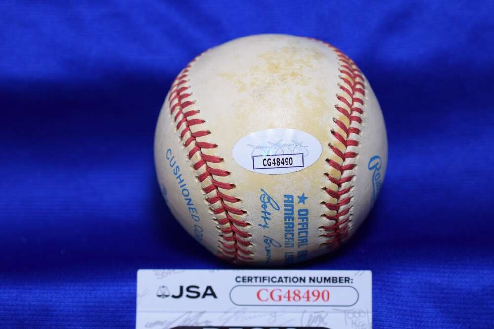 George Brett JSA Coa Autograph American League OAL Signed Baseball Royals