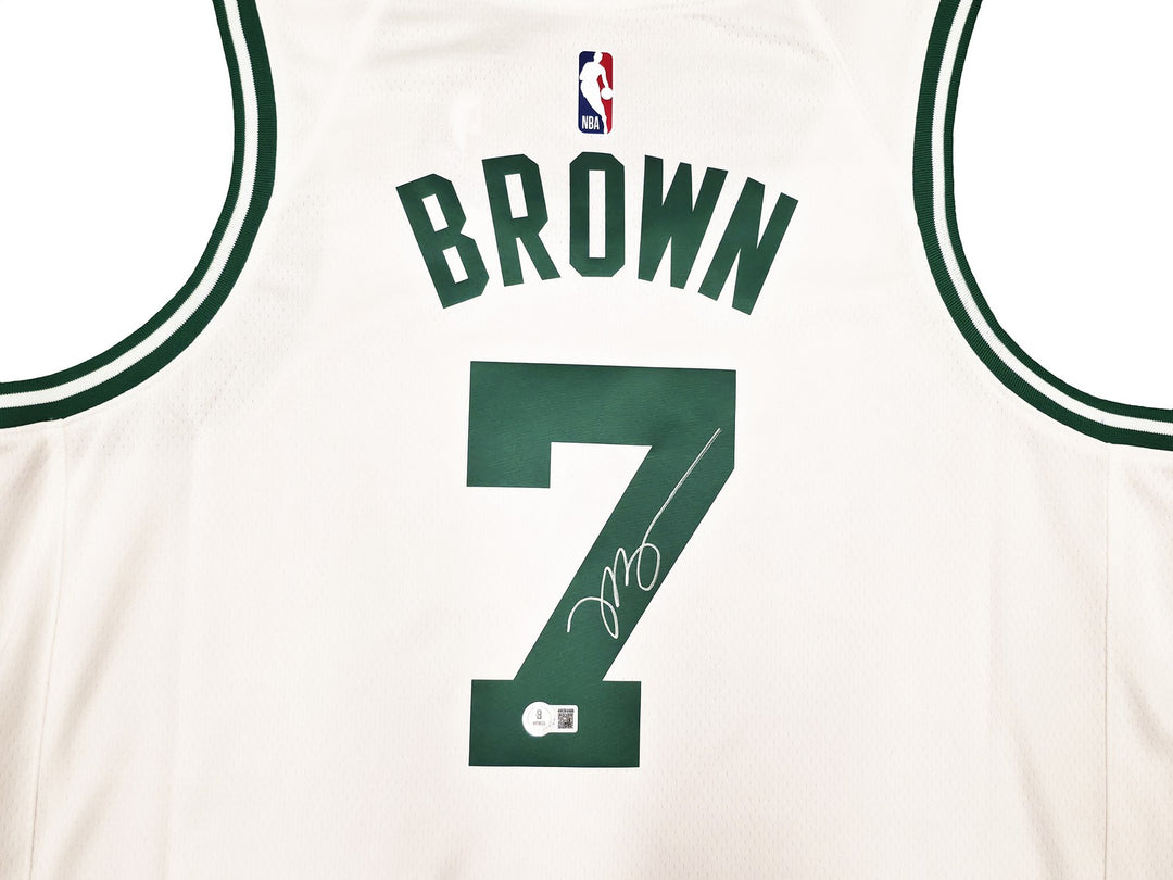 Celtics Jaylen Brown Auto White Nike Swingman Association Jersey Size 52 Beckett