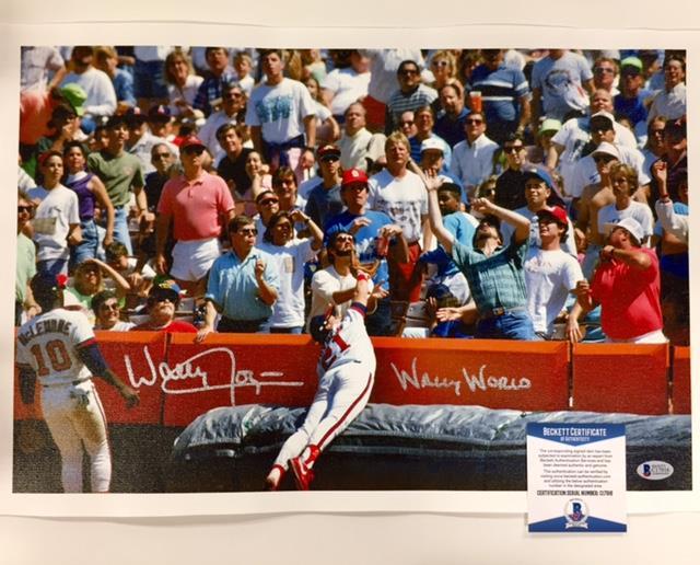 Wally Joyner signed "Wally World" 12x18 Canvas Photo Angels ~ BAS Beckett COA