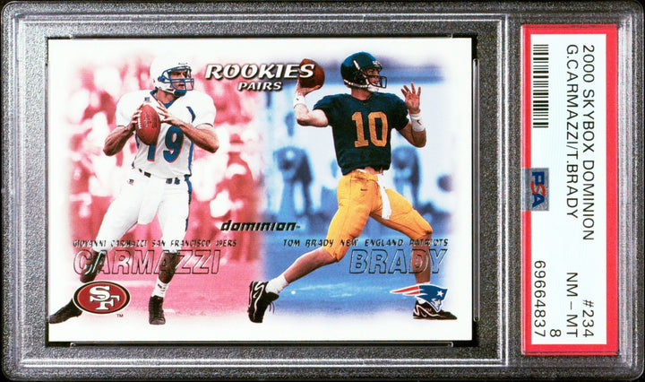Tom Brady 2000 Skybox Dominion Rookie Card (RC) #234- PSA Graded 8 NM-MT