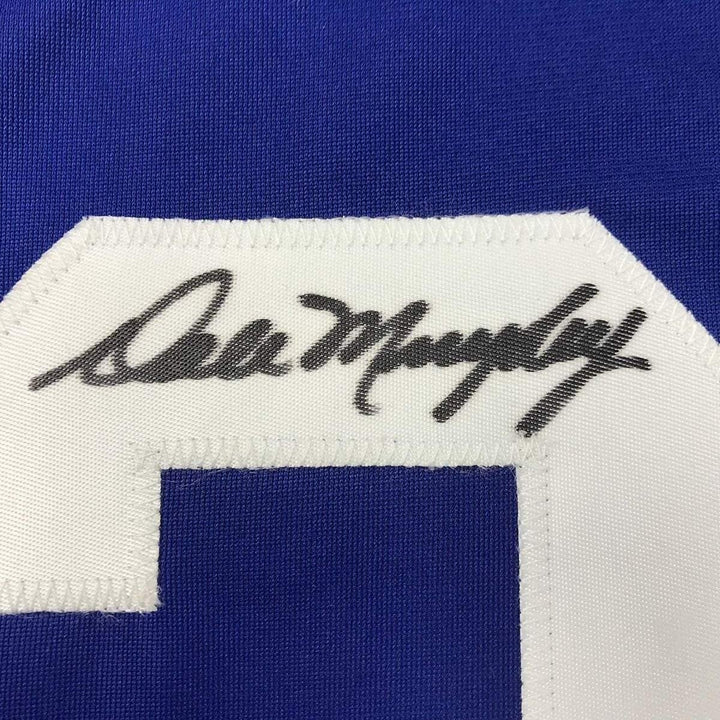 FRAMED Signed DALE MURPHY 35x39 Atlanta Royal Blue Jersey JSA COA