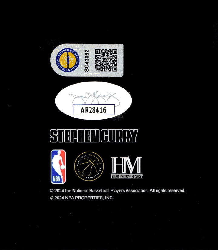 Stephen Curry Signed Framed 16x20 Photo Warriors Spotlight "The Captain" JSA