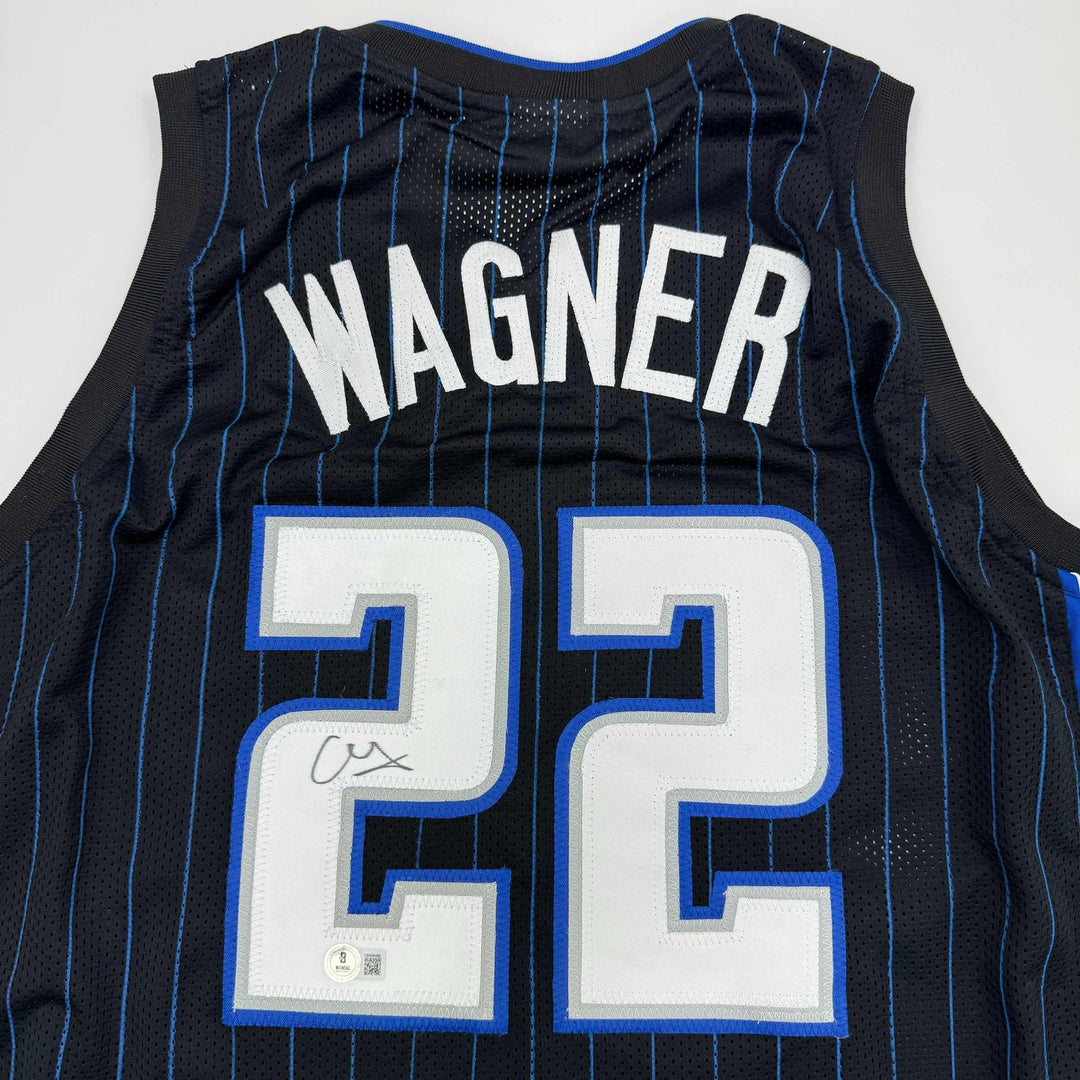 Autographed/Signed Franz Wagner Orlando Black Jersey Beckett BAS COA