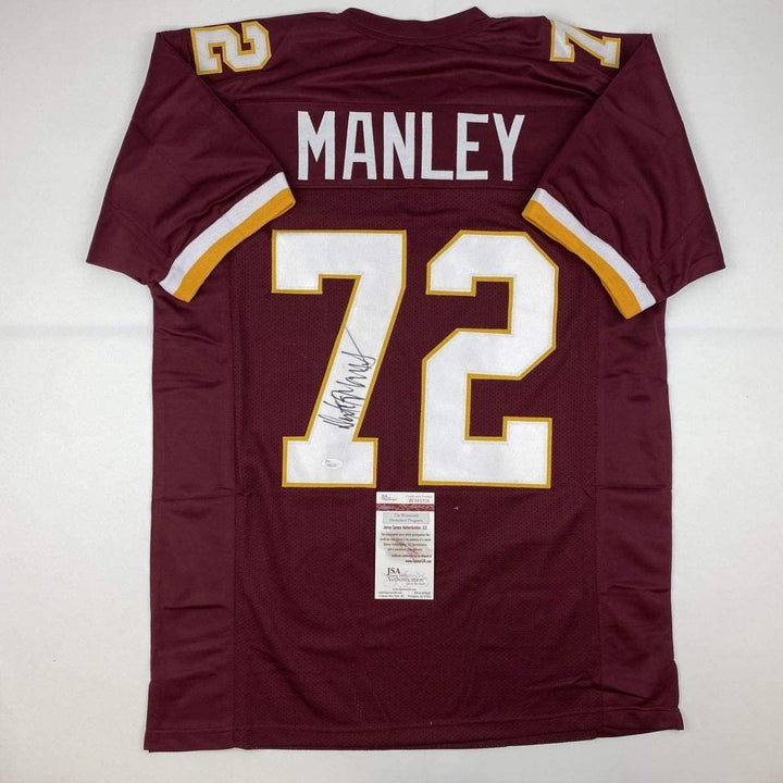 Autographed/Signed Dexter Manley Washington Burgundy Jersey JSA COA