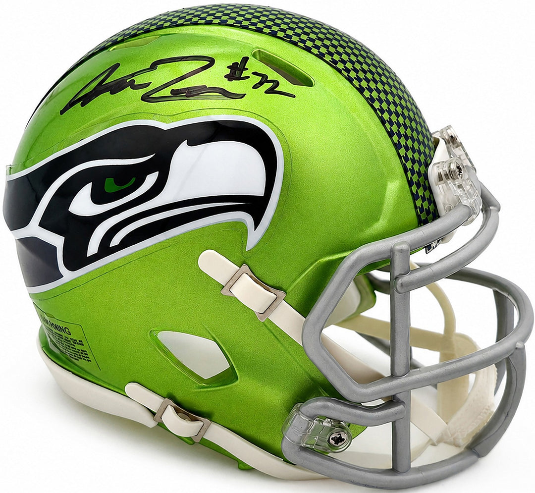 Abraham Abe Lucas Signed Seattle Seahawks Flash Green Speed Mini Helmet MCS Holo