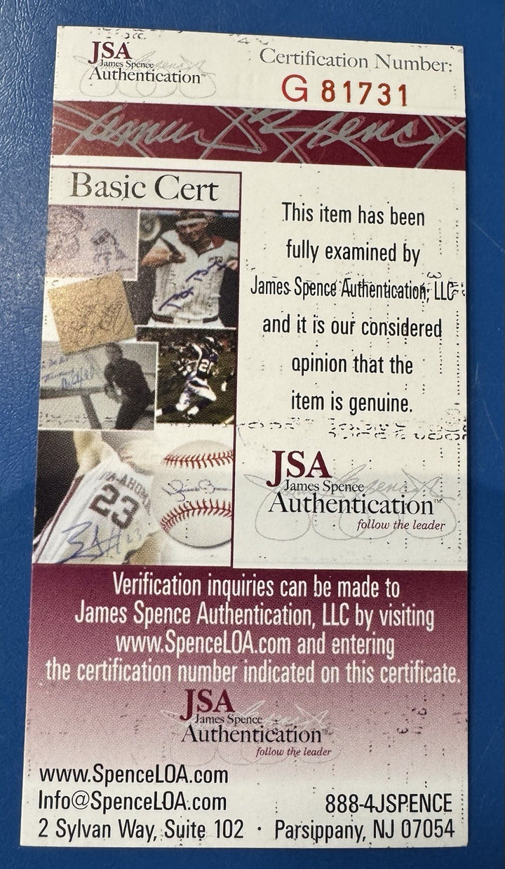 Ozzie Smith Cardinals Signed MLB  Baseball Stay On Yellow Brick Road Auto JSA