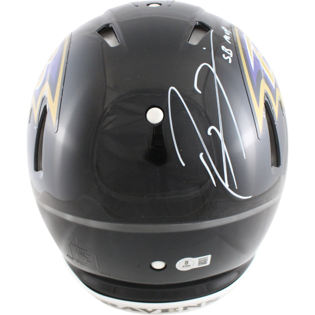 Ray Lewis Autographed Baltimore Ravens Authentic SB MVP Helmet Beckett 50896