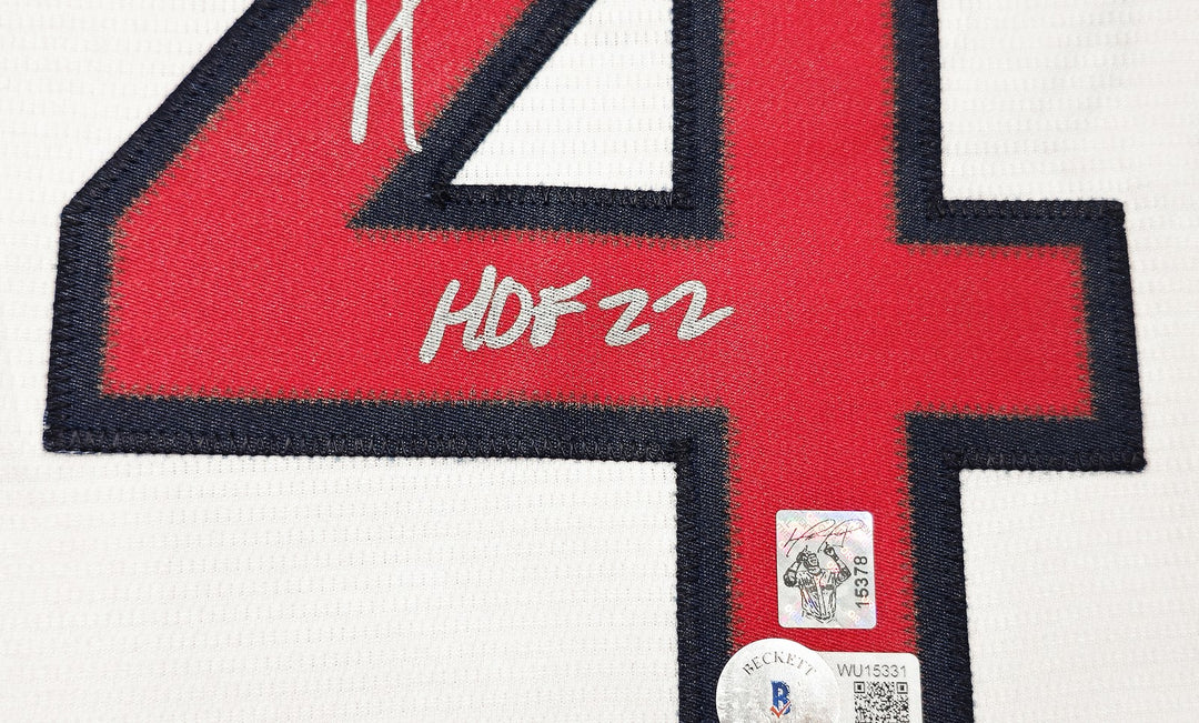 Red Sox David Ortiz Auto White Majestic Cool Base Jersey Size XL HOF 22 Beckett