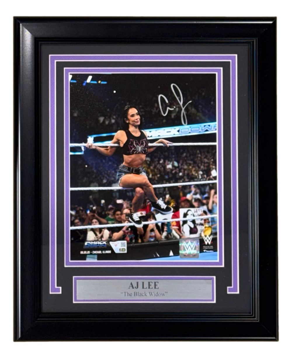AJ Lee Signed Framed 8x10 WWE Photo Fanatics