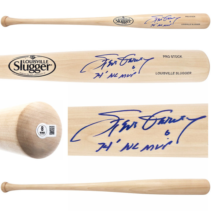Steve Garvey Auto Blonde L Slugger Pro Stock Baseball Bat Dodgers 74 MVP Beckett