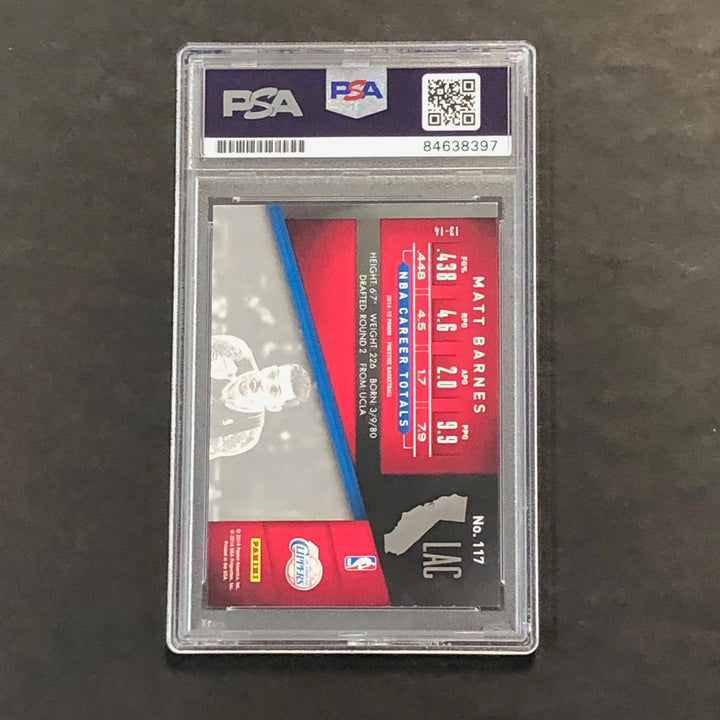 2014-15 Panini Prestige #117 Matt Barnes Signed Card AUTO PSA Slabbed Clippers