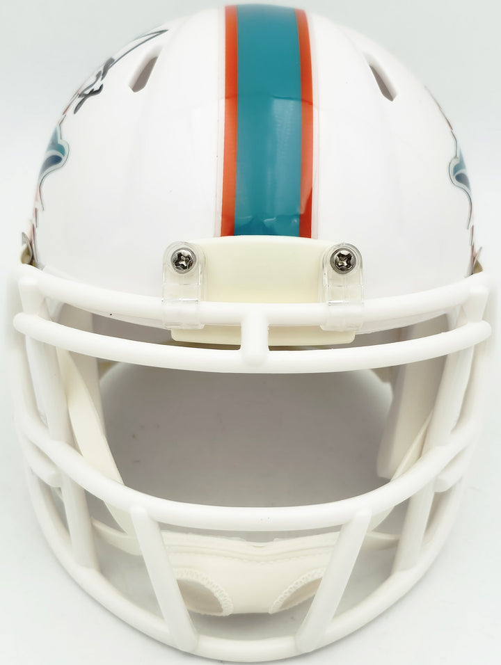 De'Von Achane Signed Miami Dolphins White Speed Mini Helmet Beckett Witness